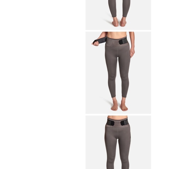 Tommie Copper Black Lower Back Support Leggings with Adjustable Straps Size L - Picture 12 of 12